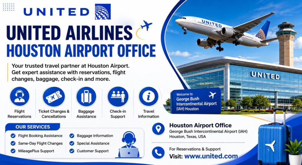 United Airlines Houston Airport Office – Contact Details, Terminal Info & Key Services
